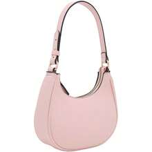 FashionPuzzle Small Crescent Shoulder Bag Underarm Purse - 淺粉紅色/淺粉紅色 - 查看 2