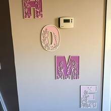 Custom Wildflower Name Sign - Floral Letter - Personalised Name Sign - Custom Name Decor - Girls Room Sign - Wooden Name Sign - Floral Name Sign Wildflower Wall Letters Boho Name Sign Layered 3d Letters Floral Wooden Alphabet Letters Girls Room Sign - Multicolor - View 6