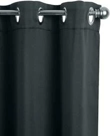 ESQUIMAL Cortina Blackout Juego de 2 Cortinas con Ojales - Blackout Curtains 2 Panels (Azul Marino, 0.94 x 1.60 m) - Negro - Ver 6