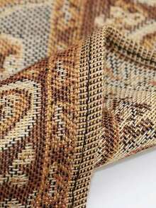 1pc Women's Bohemian-Style Fashionable Retro Paisley Jacquard Headscarf, A Casual And Elegant Sun Protection Scarf Shawl, Suitable For Everyday Wear - Brown Gray - View 4