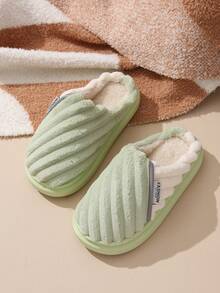 نعال داخلية نسائية جديدة، قطع ملونة من الفليس، أحذية داخلية ناعمة من الفرو الناعم، قاعدة EVA مانعة للانزلاق وهادئة، خفيفة الوزن