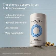 Nutrafol Clear Skin Acne Supplement For Women, Clinically Tested For Clearer, Smoother Skin, Physician-Formulated, Vegan - 1 瓶(120 粒) - 查看 6