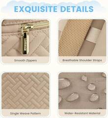 Diaper Bag Backpack, Large Capacity Portable Baby Bag With Foldable Diaper Changing Pad, Waterproof Baby Diaper Bags Gift For Mon Dad, Ivory Khaki - Màu xanh Ô liu - Xem 5