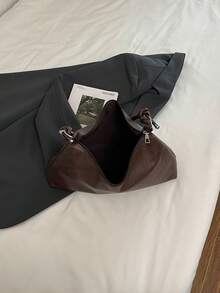 DAZY Minimalist Crescent Crossbody Bag, Versatile Shoulder Bag, Large Tote Bag With Adjustable Strap, Suitable For Parties, Outings, Vacations, Shopping And Daily Use, Can Hold Coins, Phones, Ideal For Office Ladies, College Students And Working Professionals, Elegant Women's Shoulder Bag - Coffee - View 10