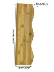 رف تخزين جداري خشبي بشكل موجي، مناسب لغرفة النوم والصالة والحمام - بني - مشاهدة 8