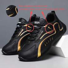 男士透气网眼休闲运动鞋，软底，防滑跑步鞋 - L9653-1全黑 - 查看 3