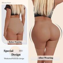 European & American Hot-Selling Silicone Butt Lifting Shorts, Unisex High Waist Shaping Fake Buttocks Pants, Thickened Design Lifting Peach Butt, Suitable For Daily & Sports Wear, Confident Shaping