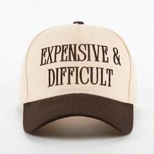 Embroidered Letter Color Matching Baseball Cap Adjustable Sun Protection Casual Hat Suitable For Spring And Autumn Travel Fashionable All-Match Sun Protection Youth Sun Hat Casual Style Young Women Hat