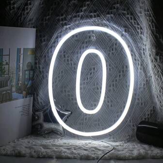 Customizable Neon Number 0-9 Sign - USB Powered, Wall-Mountable Decorative Light For Birthdays & Special Occasions