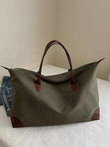 Minimalist Fashion Creative Fitness Sports Travel Duffel Bag, Large Capacity Weekender Tote Bag - Green - View 6