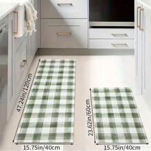 Modern Plaid Pattern Doormat, Rug, Traditional Long Carpet, Suitable For Hallway, Kitchen, Bedroom, Living Room, Entrance, Balcony, Home Decor, Stain Resistant, Coffee Shop, Bar, Holiday, Party, Bedroom Mat, Bath Mat, Room Decor, Kitchen Decor, Black And White Rug - Black and White - View 37