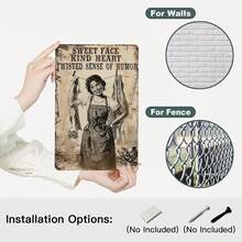 Retro Women Tin Sign If Mama Ain't Happy Ain't Nobody Happy Funny Rustic Wall Decor Wall Art Vintage Print Metal Signs Poster Bar Pub Shop Home Office Indoor 12 * 8in(Pack Of 1) - 女性錫標誌 009 - 查看 5