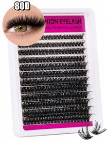 240 Peças Conjuntos de Cílios Individuais de Grande Capacidade 40D Encaracolado D 8-16mm DIY Cílios Agrupados Olhar Natural & Extra Grosso & Esvoaçante & Ultra Macio & Super Leve Cílios Falsos Individuais Reutilizáveis Segmentados Kit de Extensão de Cílios Adequado para Viagens, Uso Diário para Iniciantes, Casamentos, Encontros, Festas, Festivais, Muito Adequado para Natal/Halloween/Pacotes de Cílios de Presente - Preto - Visão 10