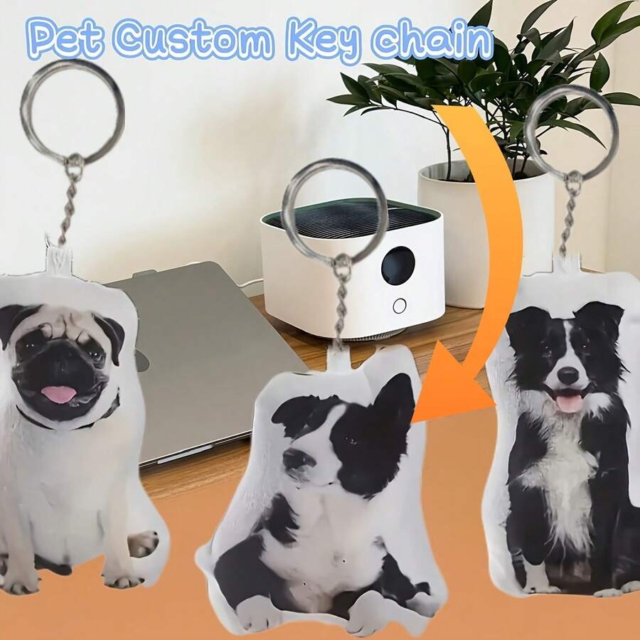 Customized Photo Keychain, Personalized Keychain, Customized With Pictures, Cute, Suitable For Father's Day, Mother's Day, Halloween, Christmas, Christmas Eve, Valentine's Day, Birthdays, Personalized Anniversaries - Dogs,Mini Stuff