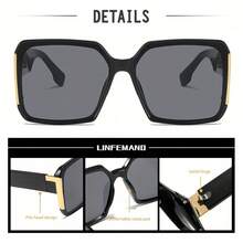 Linfemand Fashion Large Rim Decoration Glasses Women Elegant Glasses Suit Summer Dance Party Holiday Gift - 綠色 - 查看 3