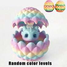 迷你卡通可爱龙鳞蛋（内有一只迷你飞龙） - 独特的家居装饰、汽车装饰，适用于复活节、万圣节、圣诞节、父亲节、母亲节装饰礼物、房间装饰、3D 印花动物（（眼睛样式随机）