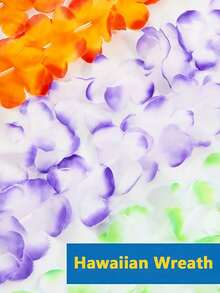 5/12/20pcs Hawaiian Flower Garland Necklaces, Artificial Flower Necklaces, Tropical Flower Garland Headbands For Summer Beach/Pool Decorations, Festival Party Decorations, Wedding Decorations, Family Party Decorations, Hula Dance Party Decorations, Graduation Parties, Dance Party Decorations, Birthday Decorations,Christmas (Colors Are Randomly Selected)
