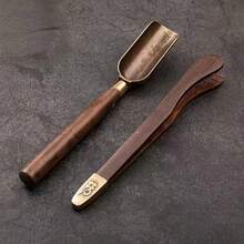 1pc/2pcs, Vintage Chinese Style Long Handle Copper Alloy Tea Spoon Tea Tongs, Bronze Color Tea Scoop, Tea Spoon, Tea Leaf Spoon, Kung Fu Tea Set, Tea Set Accessories, Essential Home Tea Spoon, Halloween Christmas Gift For Tea Lovers - View 10