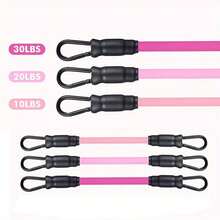 3 Piece Set Ankle Resistance Bands With Cuffs For Women & Men - 3-Level Adjustable Leg & Glute Workout Equipment, Portable Home Gym Exercise Bands For Kickbacks, Hip Thrusts, Yoga, Strength Training - 3PCS (Red blue green ) - 查看 6