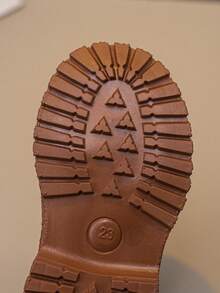 1 Pair New Leather Upper Soft Sole Side Zipper Classic Versatile Chelsea Boots, Unisex Infant/Toddler, Suitable For Spring & Autumn