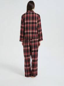 新款女士时尚休闲睡衣套装，加厚款，适合冬季穿着 - 玫瑰紅 - 查看 2