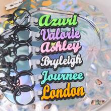 1 Pc Acrylic Name Keychain For Car Key, Name Tags For Men Boys, Custom 3D Printed Keychain , Custom Key Chain, Name Keychain , Custom Key Ring , 3D Printed Name, Custom Name Keychain ,Backpack Tag For Thanksgiving, Christmas Familly Girlfriend Mom Gifts,Delicate Romance, Utilitarian Chic