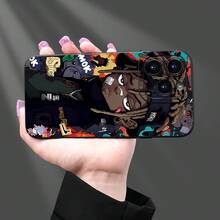 Funda de Teléfono Impresa con Patrón de Niño Animado, Adecuada para  15/14/13/12/11,  15/15 Plus/15 Pro/15 Pro Max,  14/14 Plus/14 Pro/14 Pro Max,  13/13 Mini/13 Pro/13 Pro Max,  12/12 Mini/12 Pro/12 Pro Max,  11/11 Pro/11 Pro Max,  X/XS/XS Max/XR/7/8, 7P/8P/SE2/SE3 - Mezcla de colores - Ver 8