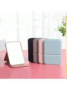 2-częściowe przenośne lusterko do makijażu, lusterko ze skóry PU, składane, lusterko podróżne, idealne na prezent, niezbędne akcesoria podróżne, niezbędne akcesoria do makijażu, łatwe do przechowywania na Boże Narodzenie, idealne na prezenty świąteczne, na powrót do szkoły, przenośne składane lusterko do makijażu ze skóry PU