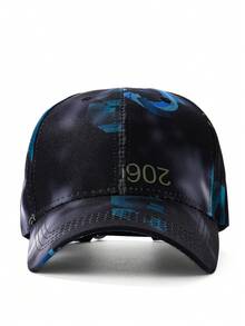 1pc Women's Baseball Cap, Fashionable Casual Printed Adjustable Sun Hat For Spring, Summer, Cycling, Outdoor Activities