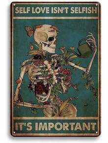 Vintage Thick Metal Tin Sign-Treat Your Mind With Kindness Sign 55QQ - 自愛不是自私,而是很重要 - 查看 1