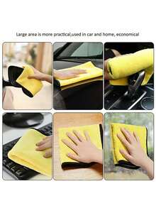 منشفة تنظيف السيارة من الألياف الدقيقة فائقة اللين، 30 * 30 سم، ألوان زاهية: مثالية لتنظيف السيارة والاستخدام المنزلي