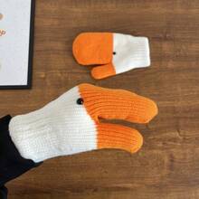 Autumn And Winter Funny Goose Yarn Finger Gloves For Women | Autumn And Winter | Warm | Plush | Thick | Cold Proof | Cute Gloves
