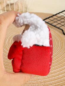 1 Paar Weihnachtselement Stoff Slip-On Flache Party Weihnachtsmann Niedliche Hausschuhe, geeignet für den Herbst