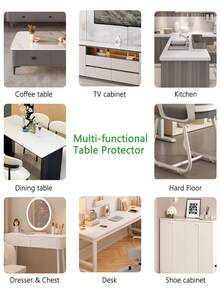 1pc Transparent PVC Tablecloth – 1mm Thick, Waterproof, Oil-Resistant & Easy To Clean, Perfect For Dining Or Office Table - Transparent - View 6