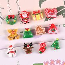 10 buc magneți de frigider cu tematică de Crăciun - autocolante decorative magnetice, decor de perete pentru petreceri de sărbători, Moș Crăciun și om de zăpadă drăguț, cadouri creative pentru bucătărie și casă - Multicolor - Vizualizare 3