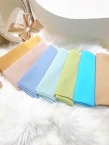 3pcs Jersey Hijabs Value Pack, Classic Solid Color 170*60cm Long Scarf Instant Head Cover Shawl, Suitable For Daily, Casual, Outdoor, Gift, 2 Random Purple Colors