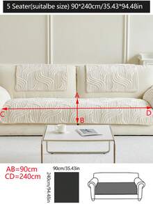 1 件毛绒加厚沙发垫套，现代简约防滑保暖沙发座垫，防尘可洗沙发套，柔软防褪色，宠物友好，适合 L 型沙发和 1/2/3/4 座沙发，适用于卧室、办公室、客厅 - 米色 - 查看 16