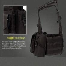 [Quick Sports Vest] Adjustable Outdoor Sports Vest |   Quick Release, Breathable, Removable Weight Vest - 黑色 - 查看 8