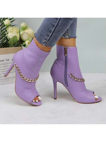 lunryet Women's Ankle Boots With Gold Links  Women's Ankle Boots With Gold Links  CHARLIE-213