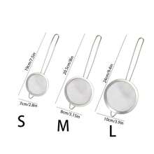 Juego de 4 filtros de malla multiusos con: perfectos paraé, jugo, harina, leche de soja, etc. - Aparatos de cocina, fáciles de filtrar - 3 piezas de acero inoxidable - Ver 2