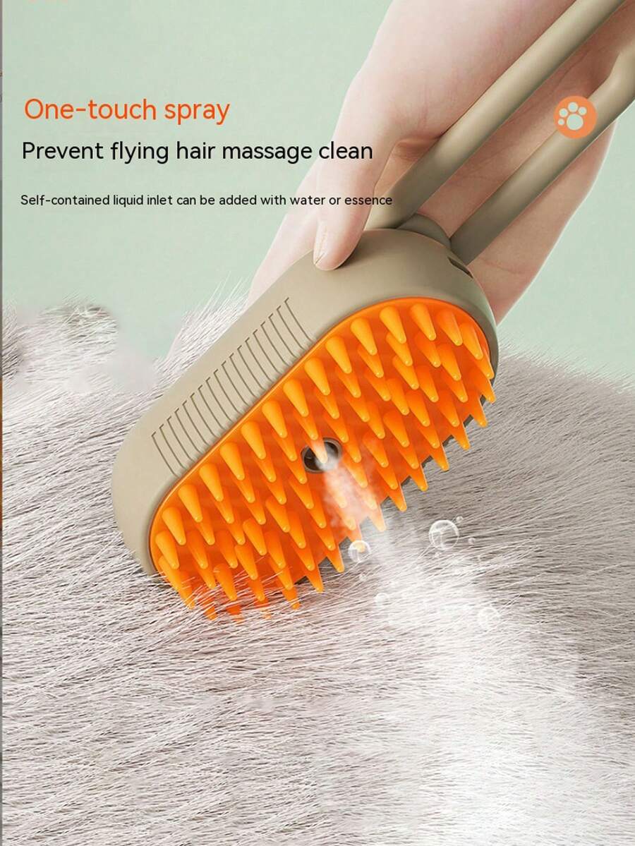 1pc Pet Dog Steam Brush, Combines Massage, Cleaning, Dematting And Grooming Functions, Multi-Functional Pet Deshedding Brush, Suitable For Cats & Dogs, Cat Brush, Grooming Brush, Anti-Static Cat Spray Brush, Rechargeable Steam Cat Brush, Pet Grooming Massage Brush