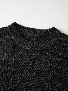 Acelitt Jesienno-zimowa damska sukienka sweterkowa w jednolitym kolorze, z dzianiny o teksturowanym wzorze, z obniżonymi ramionami, zamów o jeden rozmiar mniej