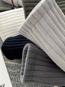 1/5/10/15 Đôi tất dài đến bắp chân, màu trơn, thường ngày dành cho cặp đôi, tập yoga, thể thao, giải trí, mọi mùa, mùa thu - Nhiều màu - Xem 5