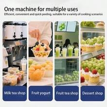 电动水果蔬菜削皮器，一键操作，高效削皮，轻松烹饪，现代厨房工具，耐用塑料，坚固结构，自动削皮器，家庭厨师，厨房爱好者 - 藍色 - 查看 10