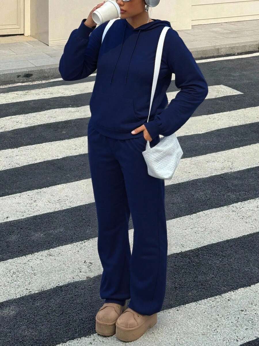 Women Two-Piece Outfits - Navy Blue - View 1
