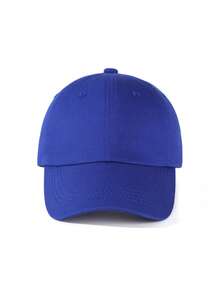 1 件幼儿纯色可调节户外防晒棒球帽 - 寶藍色 - 查看 2