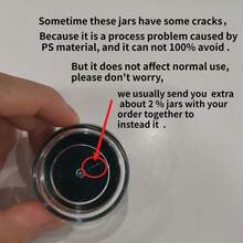 40 Pieces Round Pot Jars Plastic Cosmetic Containers Set With Lid For Liquid Creams Sample,Gemstone Diamond Jewelry Storage, 5-20g, 10/40pcs - màu đen - Xem 3