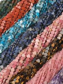 20 piezas de 6x2mm Cuentas de piedra natural con forma de corazón | Cuentas sueltas de ágata, cuarzo, ojo de tigre con forma de corazón plano | Para hacer collares, pulseras, pendientes y joyería DIY