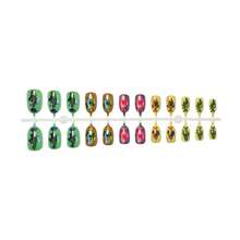 2025 New 24 Pcs Almond Shape High-End Hand-Painted Colorful Fish Press-On Nails With 3D Detailing - Handmade Y2K Retro Euro-American Vibrant Aesthetic, Reusable Long-Lasting For Summer Pool Party & Daily Office Wear | Unas Press On, Unas Postizas & Easy-To-Apply Fake Nail Art - PHONG CÁCH - Xem 6