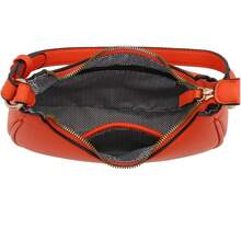 FashionPuzzle Small Crescent Shoulder Bag Underarm Purse - 焦橙色/焦橙色 - 查看 6